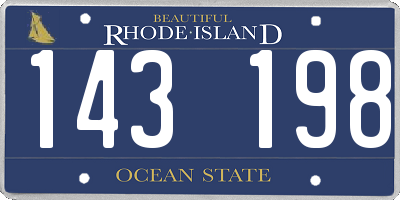 RI license plate 143198
