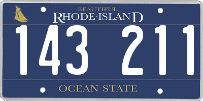 RI license plate 143211