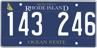 RI license plate 143246