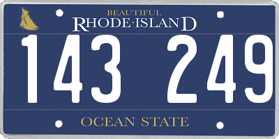 RI license plate 143249