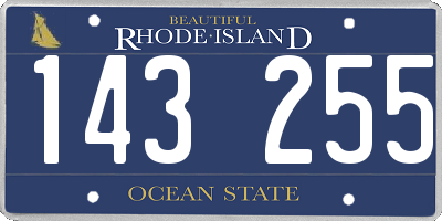 RI license plate 143255