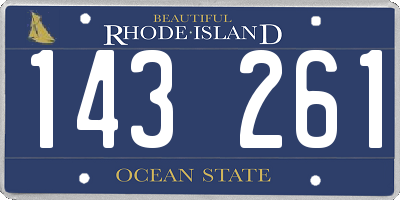 RI license plate 143261