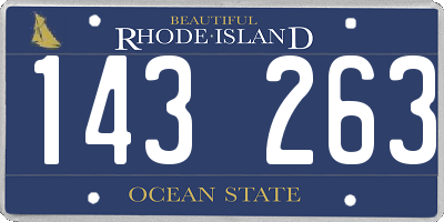 RI license plate 143263