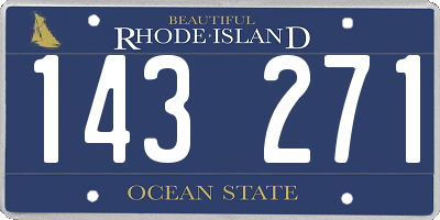 RI license plate 143271