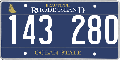 RI license plate 143280