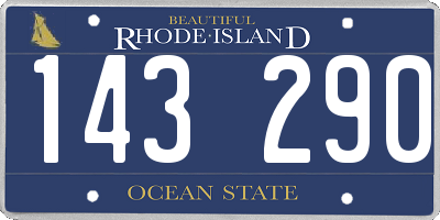 RI license plate 143290