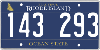 RI license plate 143293