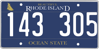 RI license plate 143305