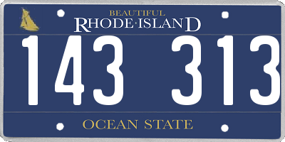 RI license plate 143313