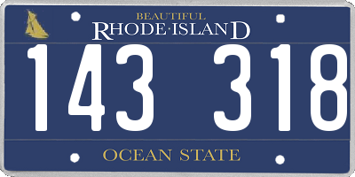 RI license plate 143318