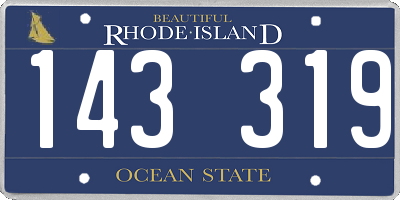 RI license plate 143319