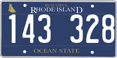RI license plate 143328