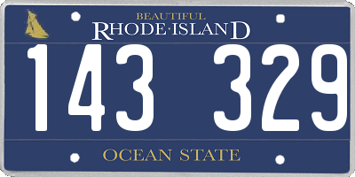 RI license plate 143329