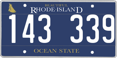 RI license plate 143339