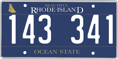 RI license plate 143341