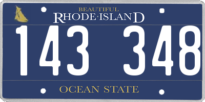 RI license plate 143348