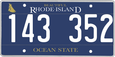 RI license plate 143352
