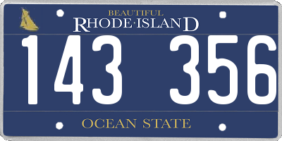 RI license plate 143356