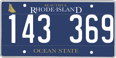 RI license plate 143369