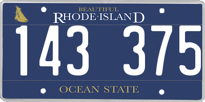RI license plate 143375