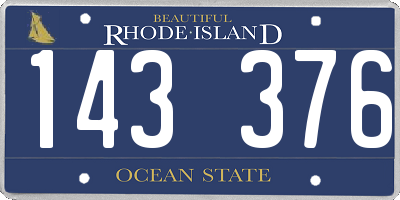RI license plate 143376