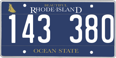 RI license plate 143380