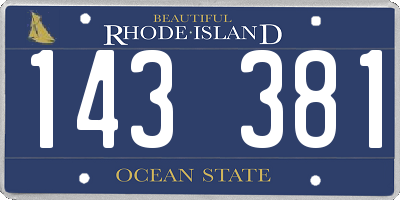 RI license plate 143381
