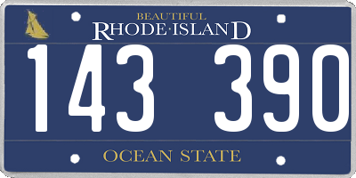 RI license plate 143390