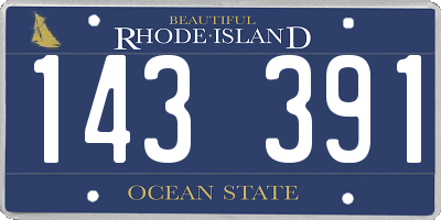 RI license plate 143391