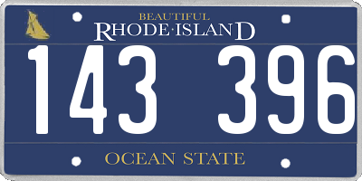 RI license plate 143396
