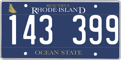 RI license plate 143399