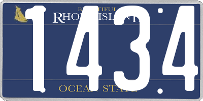 RI license plate 1434