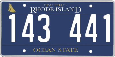 RI license plate 143441