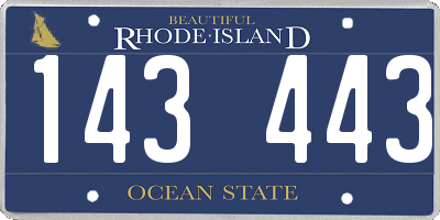 RI license plate 143443