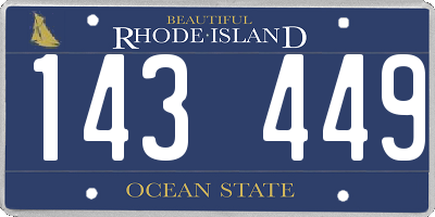 RI license plate 143449