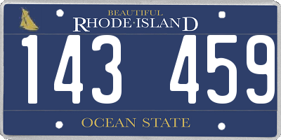 RI license plate 143459