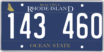 RI license plate 143460