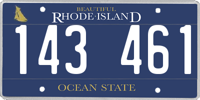 RI license plate 143461