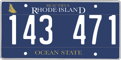 RI license plate 143471