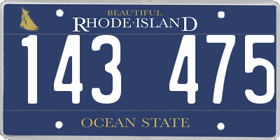 RI license plate 143475