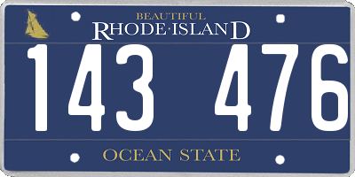 RI license plate 143476