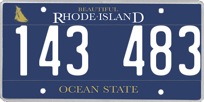 RI license plate 143483