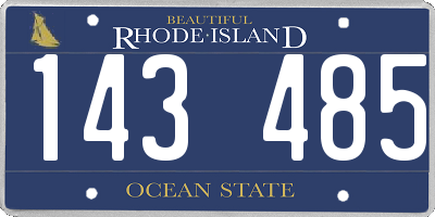 RI license plate 143485