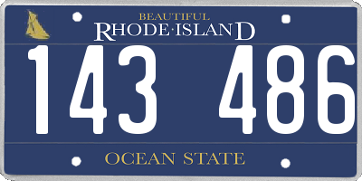 RI license plate 143486