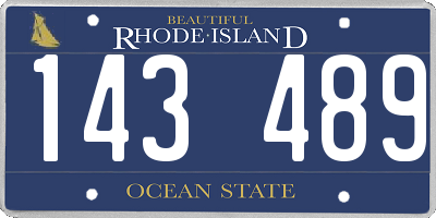 RI license plate 143489
