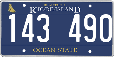 RI license plate 143490