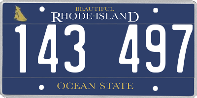 RI license plate 143497