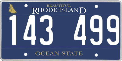 RI license plate 143499