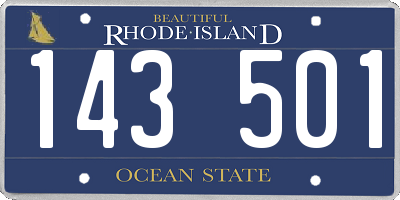 RI license plate 143501