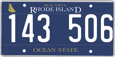 RI license plate 143506